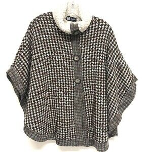 Vintage Rare Sus Ver Pullover Serpa Poncho Sweater Brown One Size Western Mexico